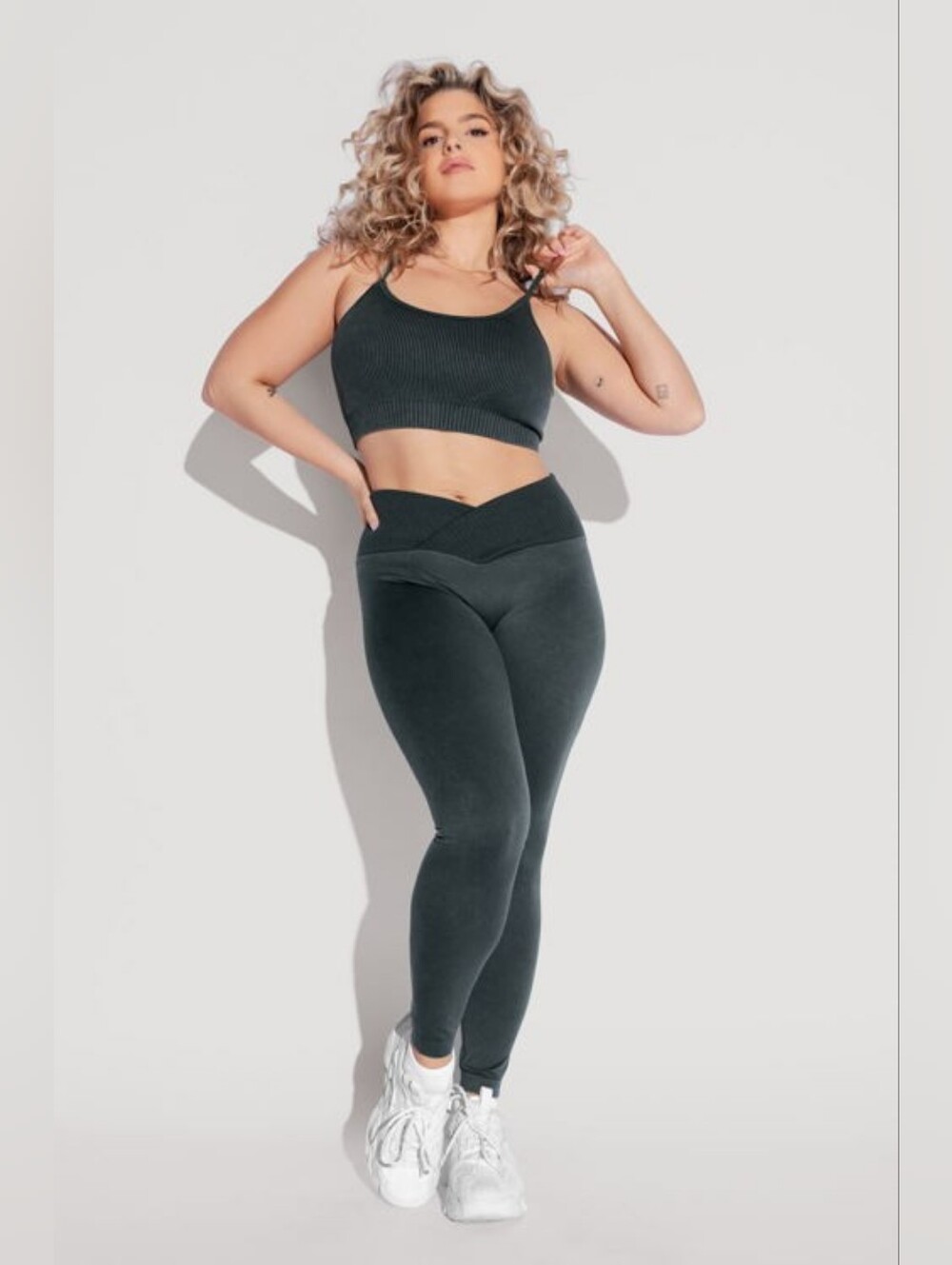 PopFlex Green High-Waist Leggings